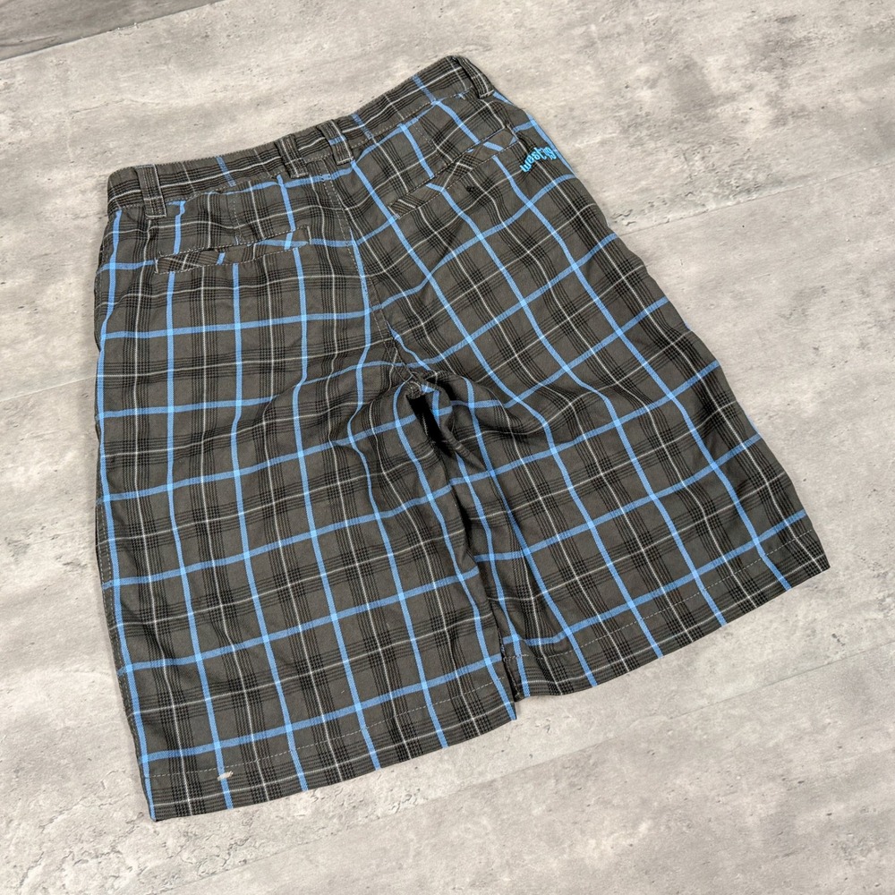 Y2K 00's West 49 Baggy Relax Fit Wide Legged Checkered Plaid Stripped Shorts